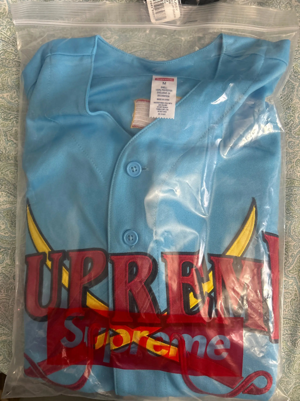 Supreme Swords Baseball Jersey Blue Medium