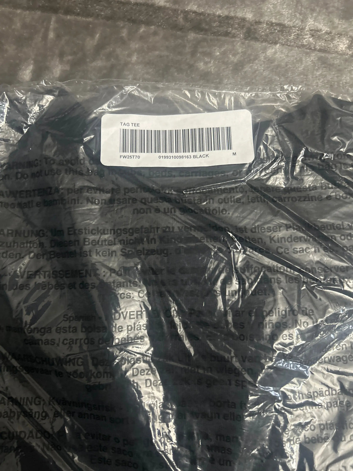 Supreme Tag Tee Black Medium