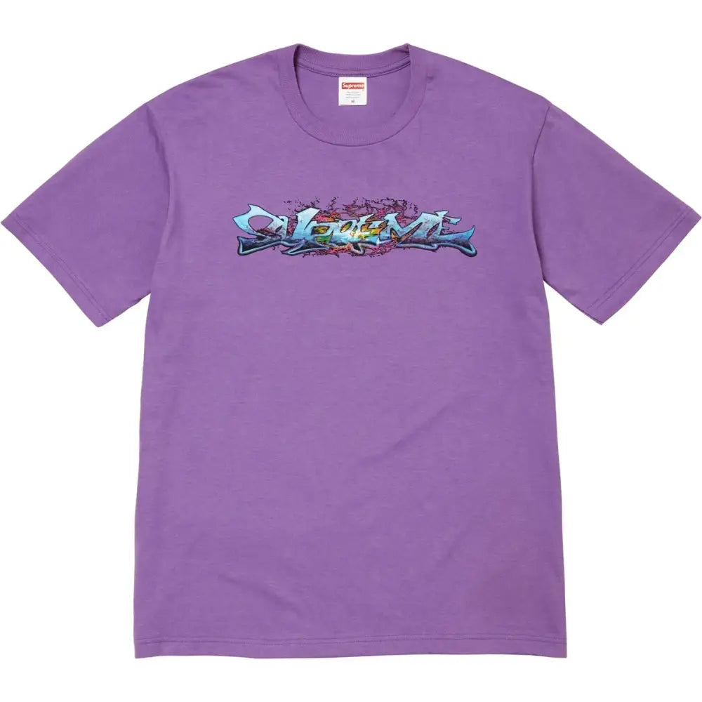 Supreme Tag Tee Purple - M - T-Shirts