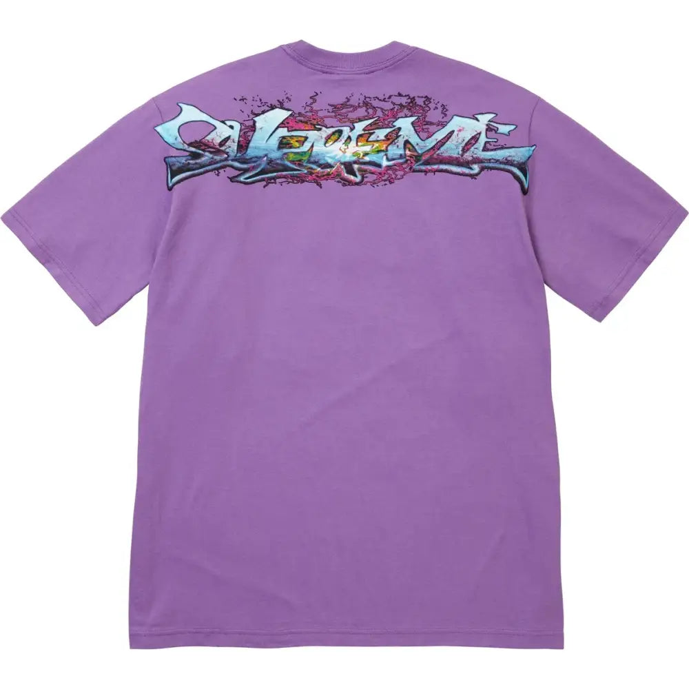 Supreme Tag Tee Purple - M - T-Shirts