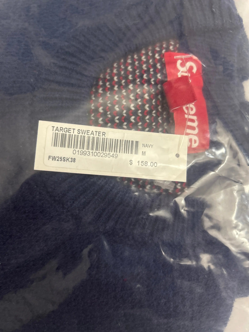 Supreme Target Sweater Navy Medium