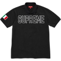 Supreme Twill Applique Polo Black - M