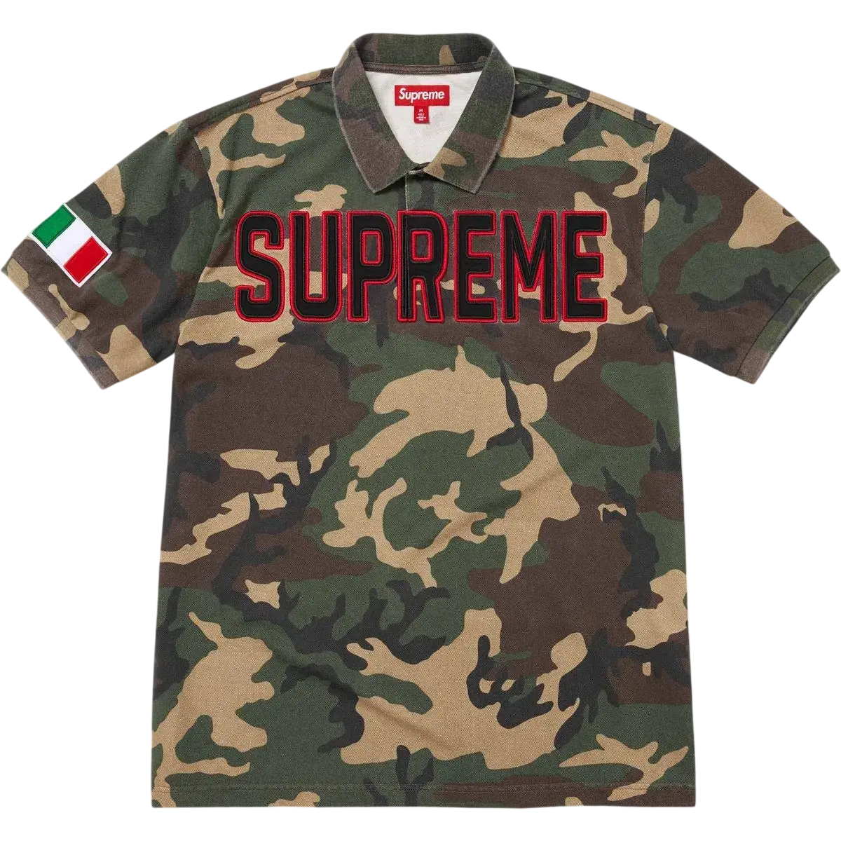 Supreme Twill Applique Polo Camo - M
