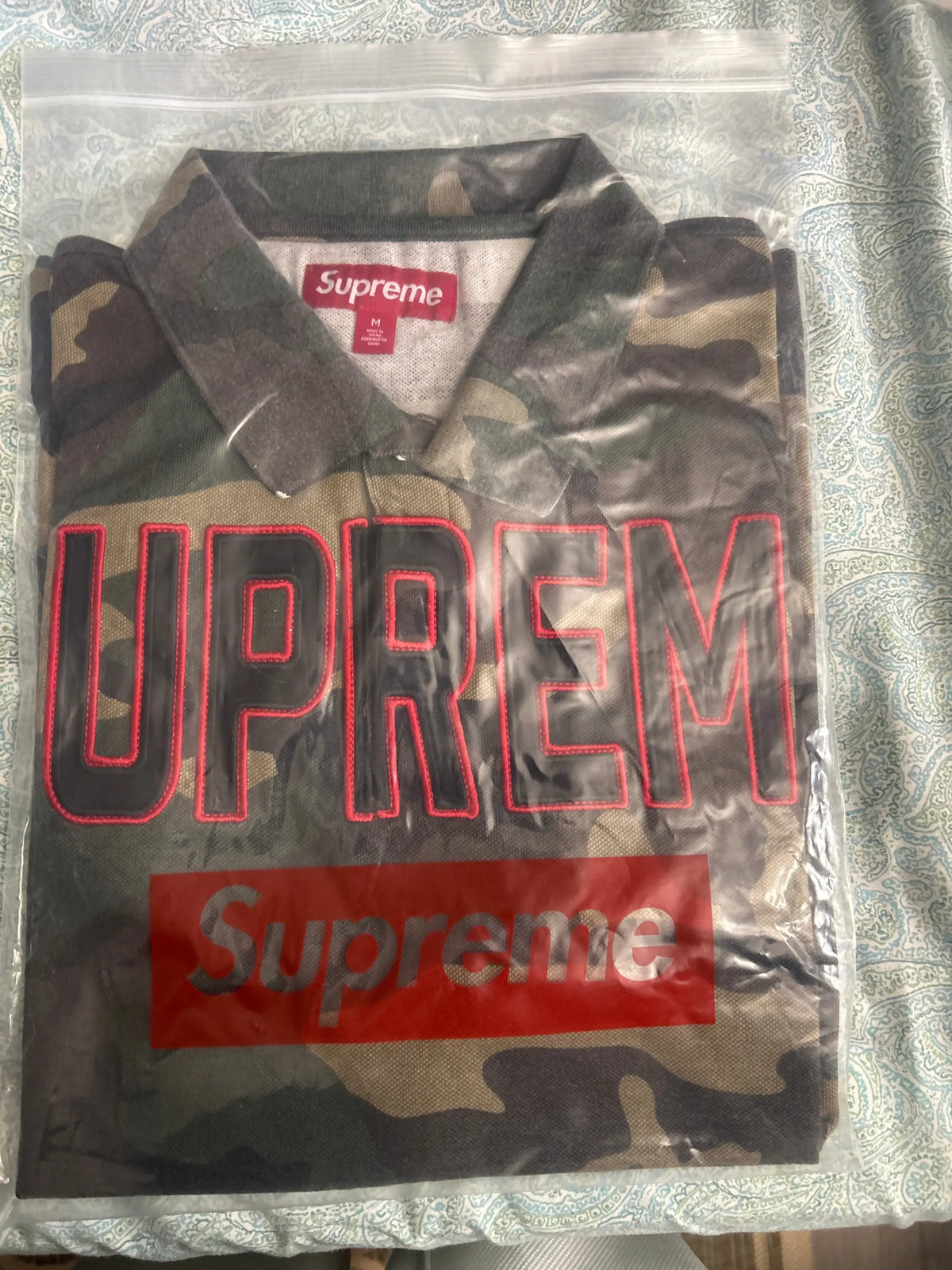 Supreme Twill Applique Polo Camo Medium
