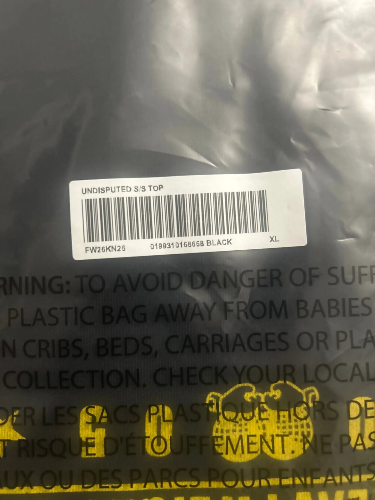 Supreme Undisputed Short Sleeve Top Black X-Large