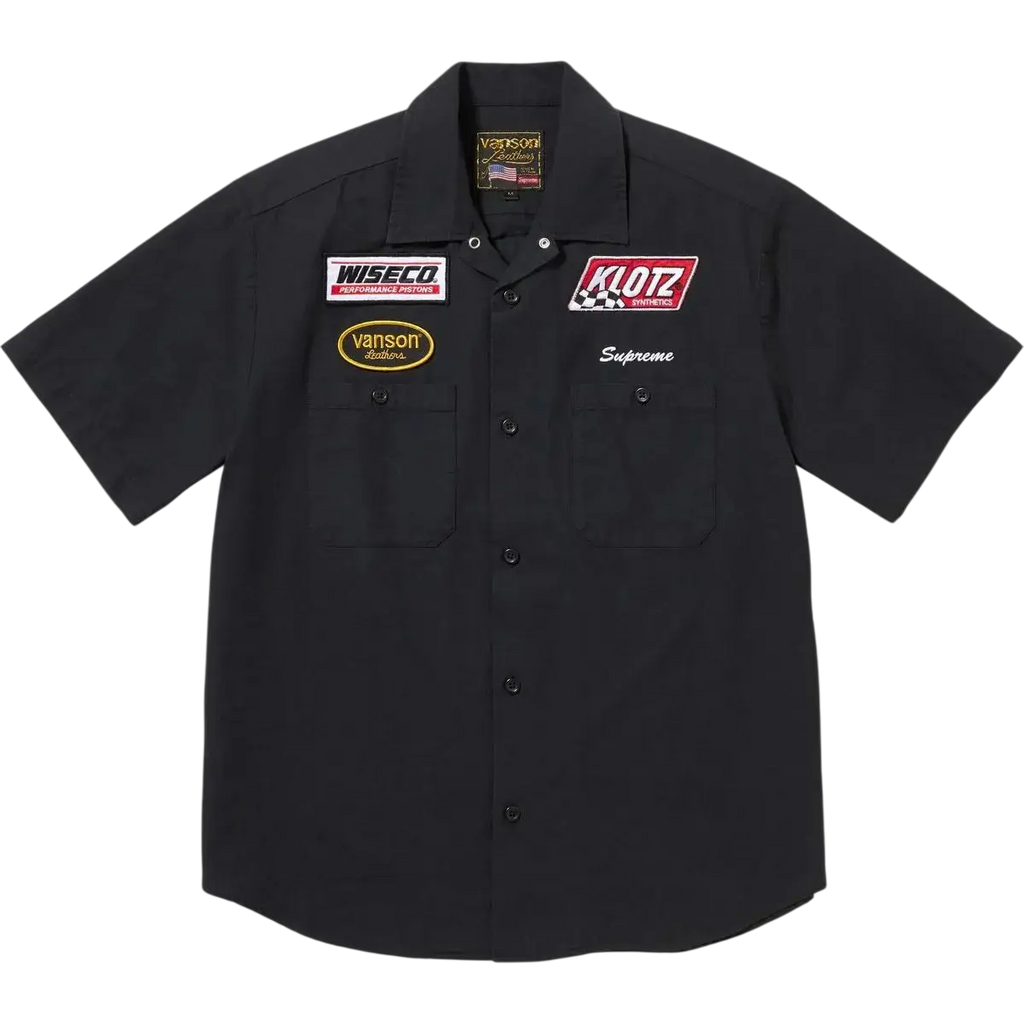 Supreme Vanson Leathers S/S Work Shirt Black - M
