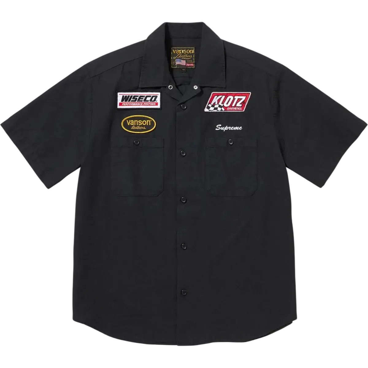 Supreme Vanson Leathers S/S Work Shirt Black - M