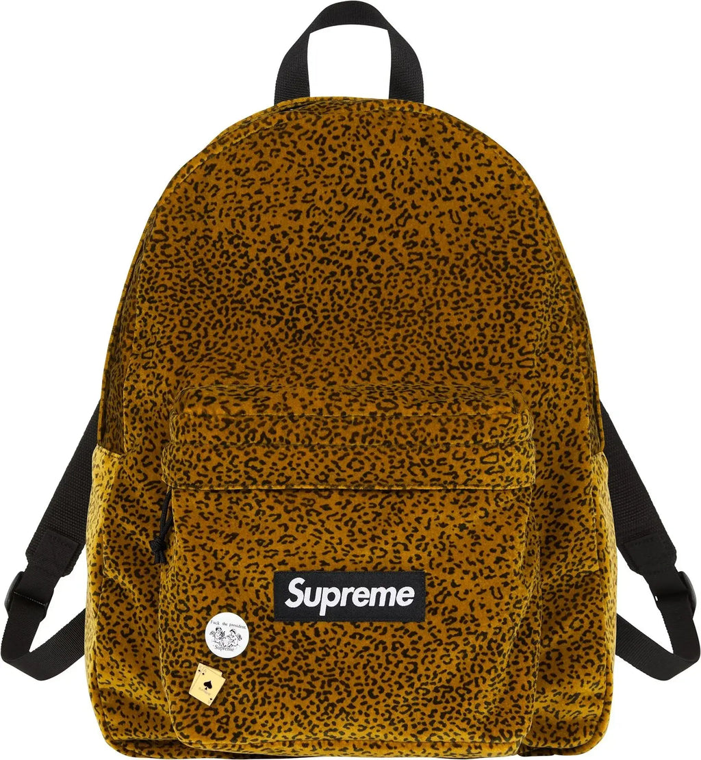 Supreme Velvet Backpack Tan Leopard - Bags