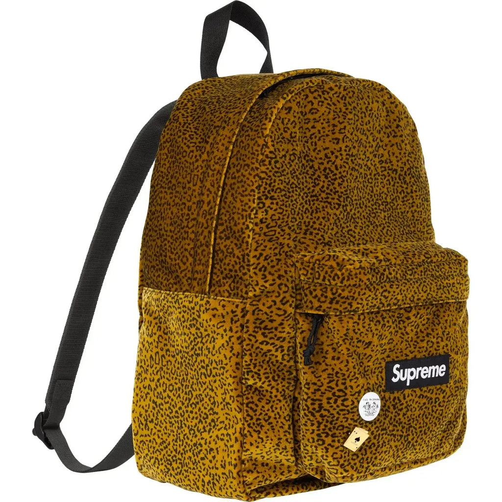 Supreme Velvet Backpack Tan Leopard - Bags
