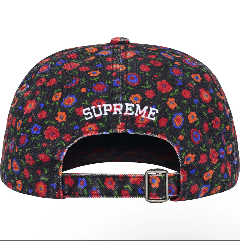 Supreme Washed Canvas S Logo 6-Panel Hat (FW26)Floral Multicolor