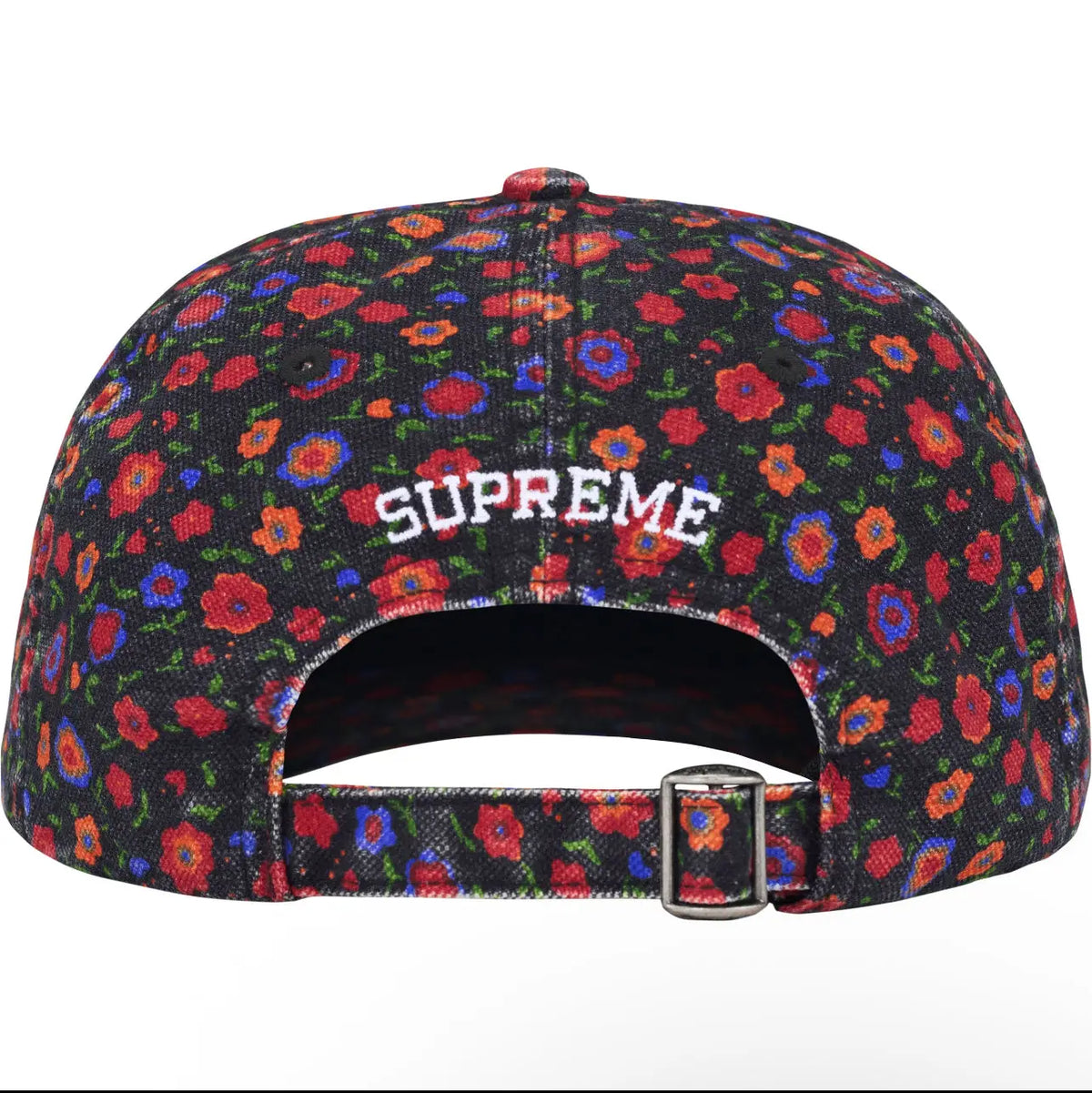 Supreme Washed Canvas S Logo 6-Panel Hat (FW26)Floral Multicolor