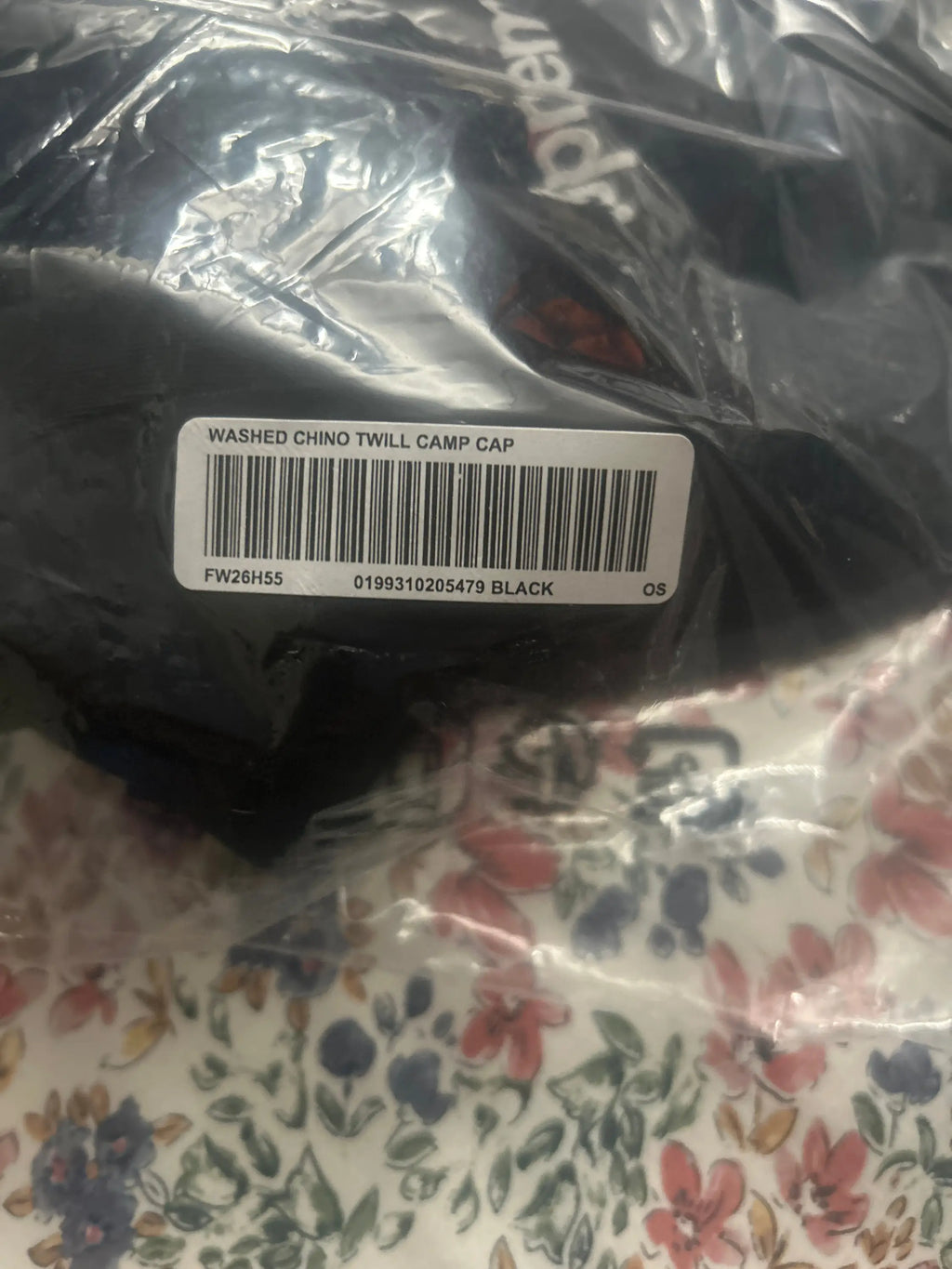 Supreme Washed Chino Twill Camp Cap Black