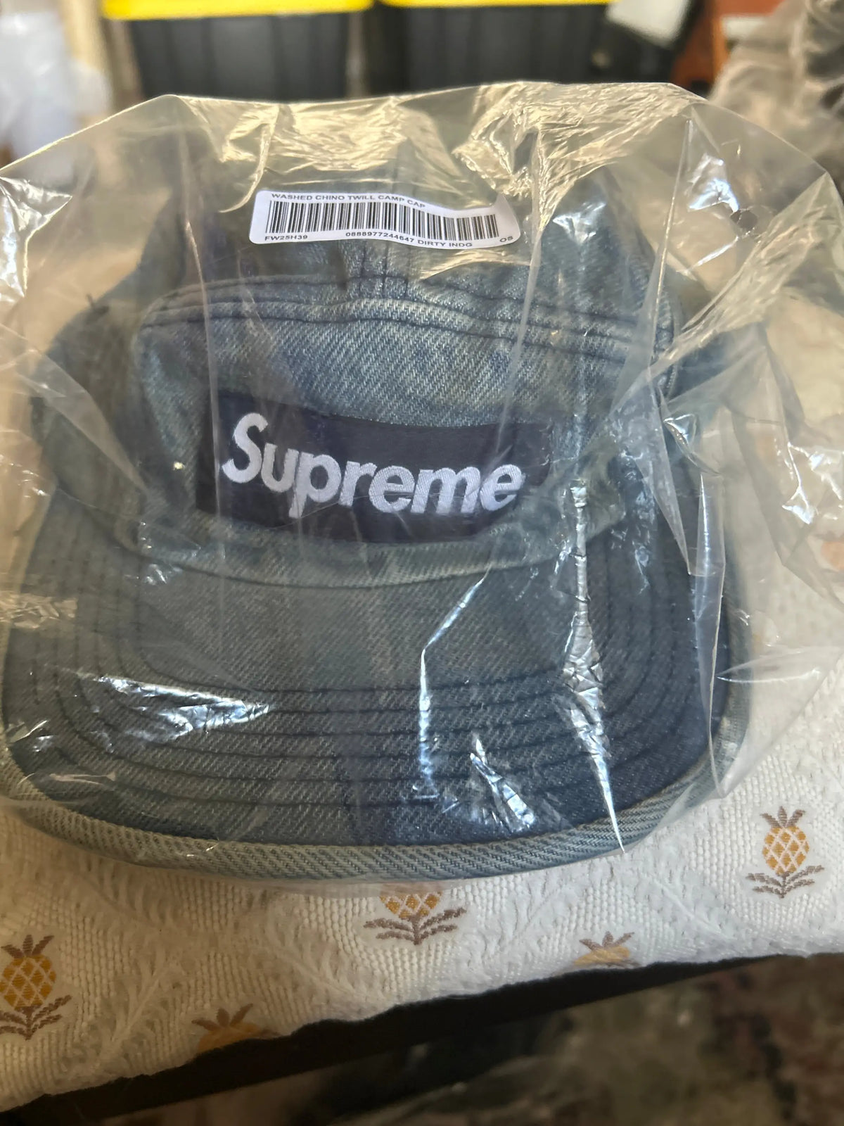 Supreme Washed Chino Twill Camp Cap Denim