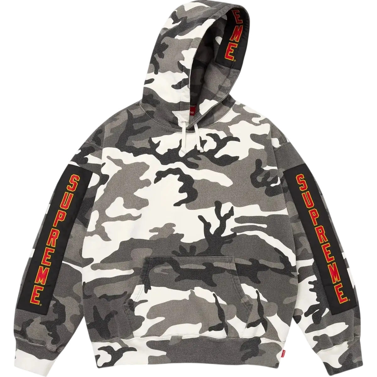Supreme Woven Patches Hooded Sweatshirt Snow Camo - M