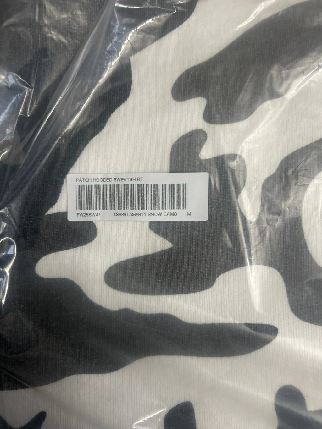 Supreme Woven Patches Hooded Sweatshirt Snow Camo Medium
