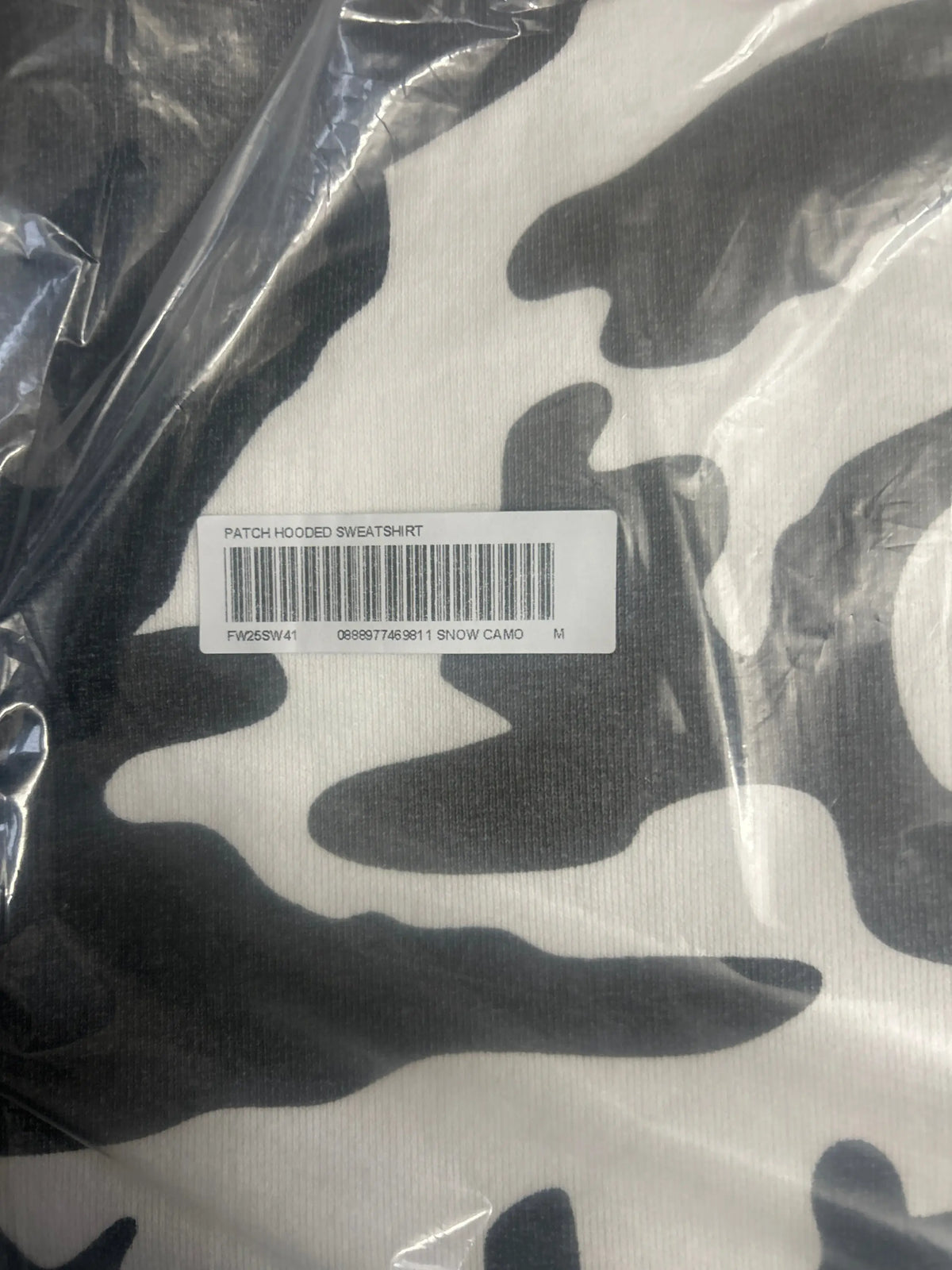 Supreme Woven Patches Hooded Sweatshirt Snow Camo Medium