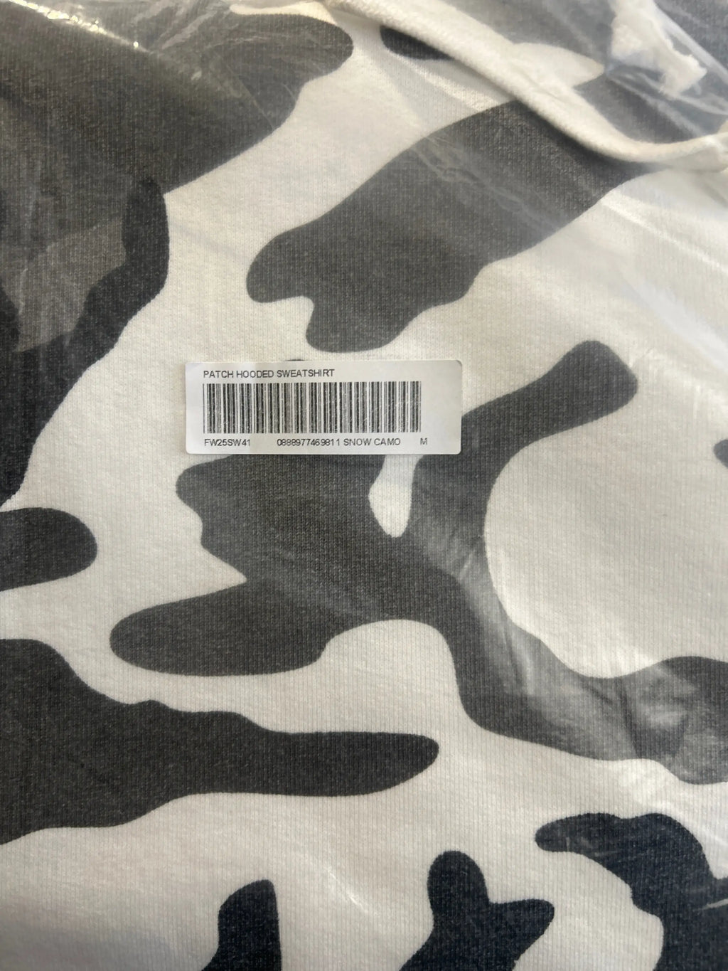 Supreme Woven Patches Hooded Sweatshirt Snow Camo Medium