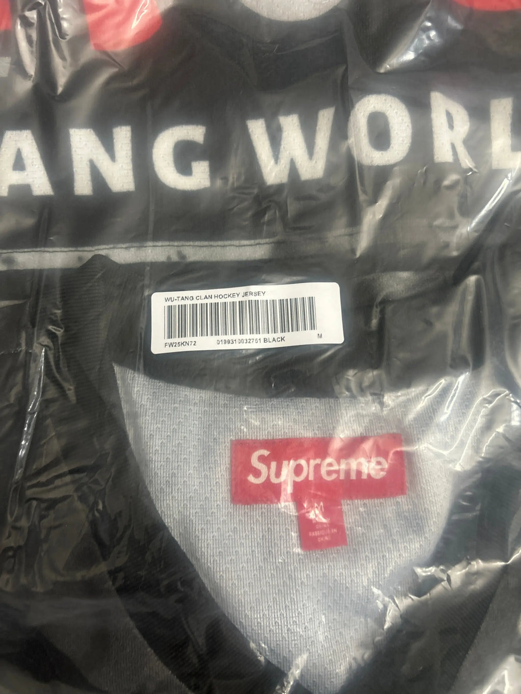 Supreme Wu Tang Clan Hockey Jersey Black Medium