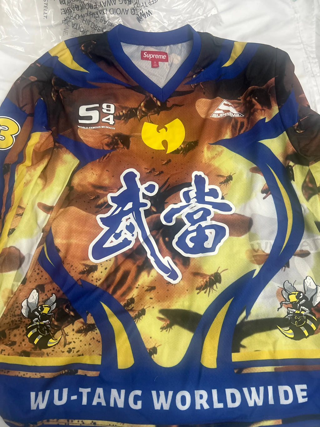Supreme Wu Tang Clan Hockey Jersey Blue Medium