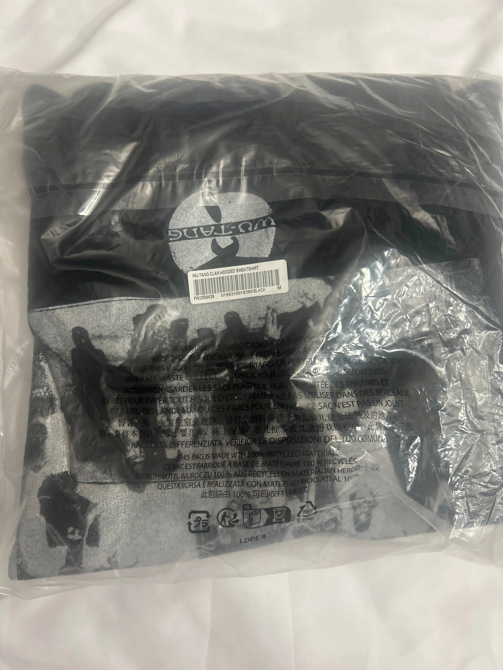 Supreme Wu Tang Clan Pullover Hoodie Black Medium
