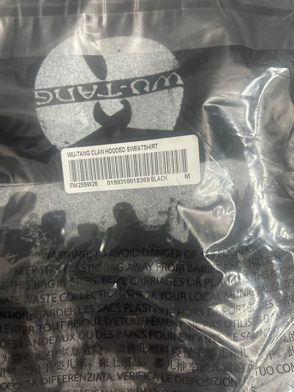 Supreme Wu Tang Clan Pullover Hoodie Black Medium
