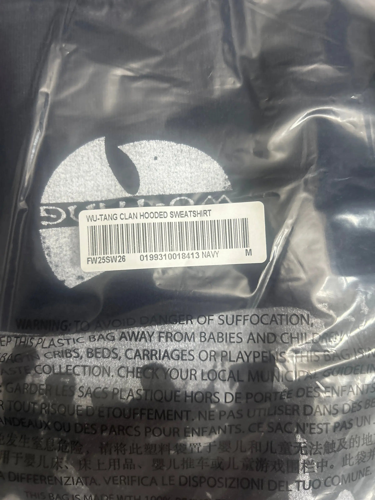Supreme Wu Tang Clan Pullover Hoodie Navy Medium