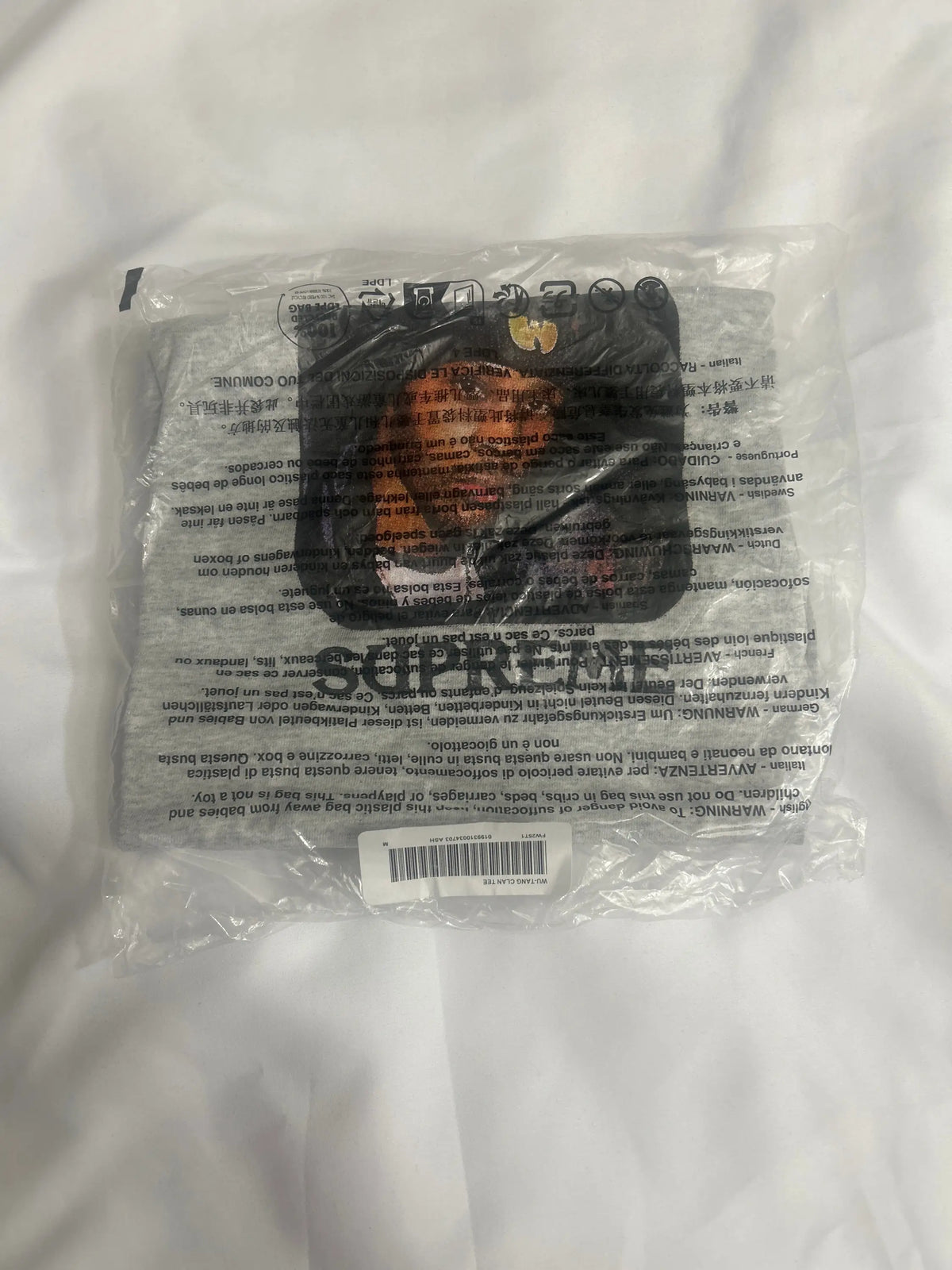 Supreme Wu Tang Clan T-Shirt Ash Grey Medium