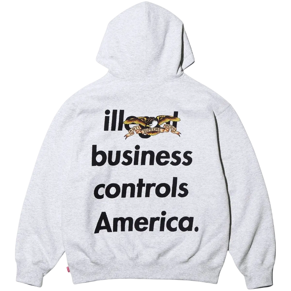 Supreme x Antihero Pullover Hoodie Ash Grey - S