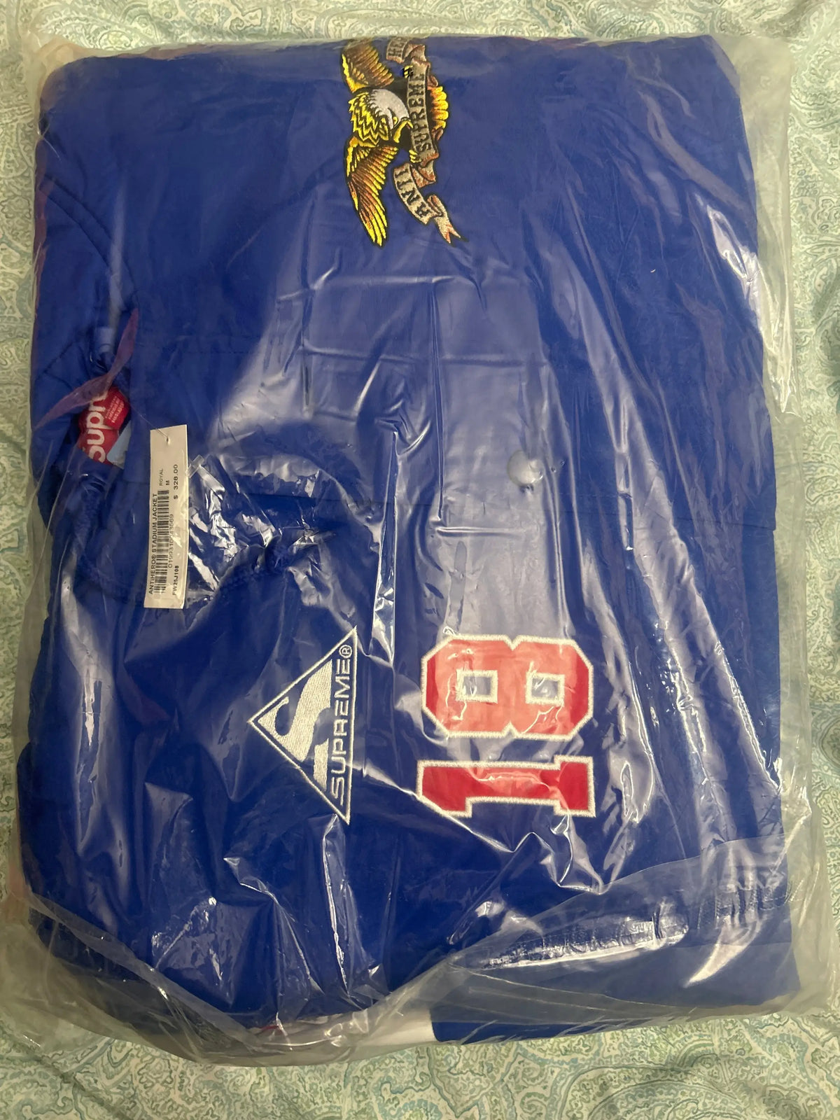 Supreme x Antihero Stadium Jacket Royal Blue Medium