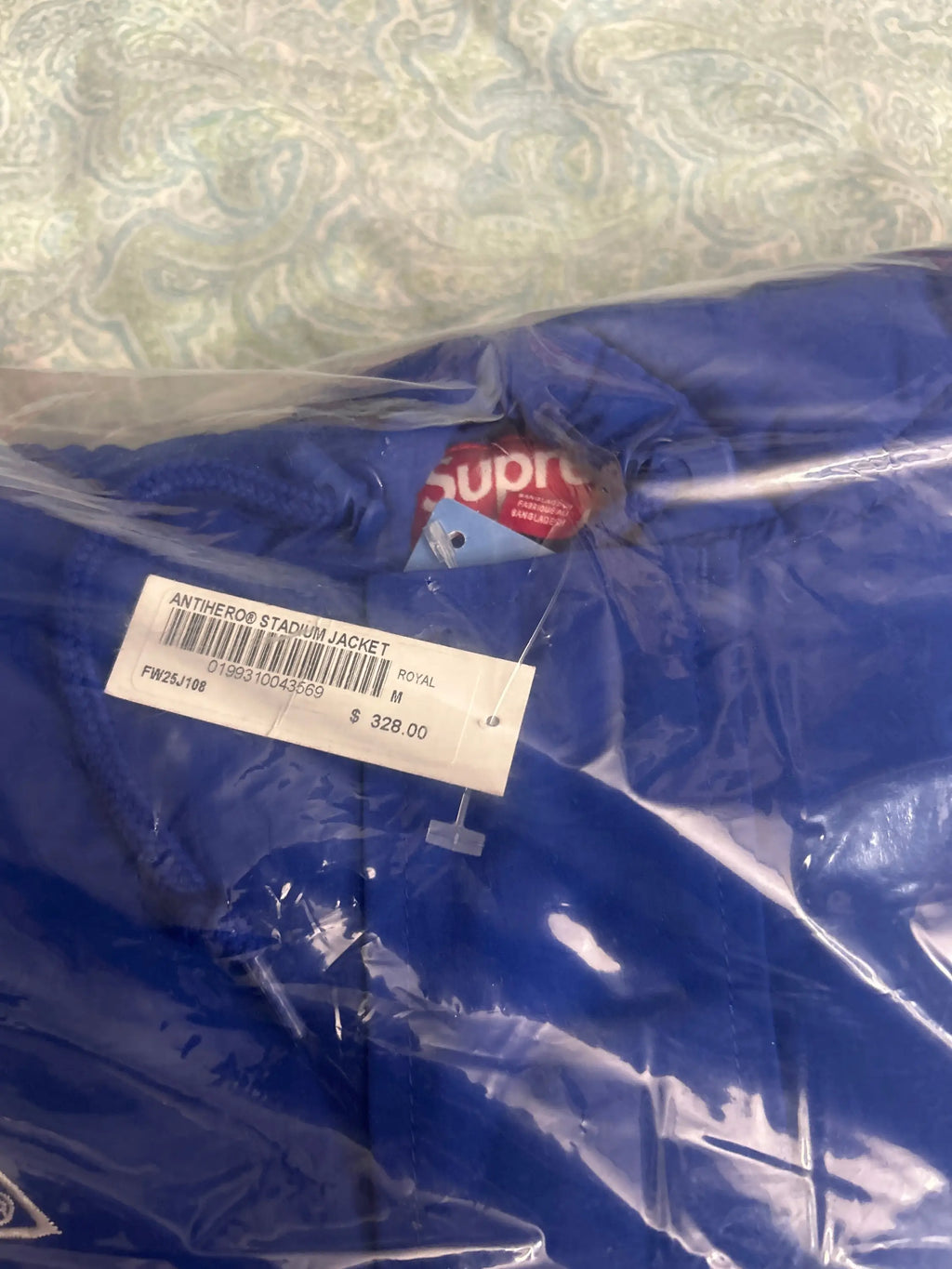 Supreme x Antihero Stadium Jacket Royal Blue Medium