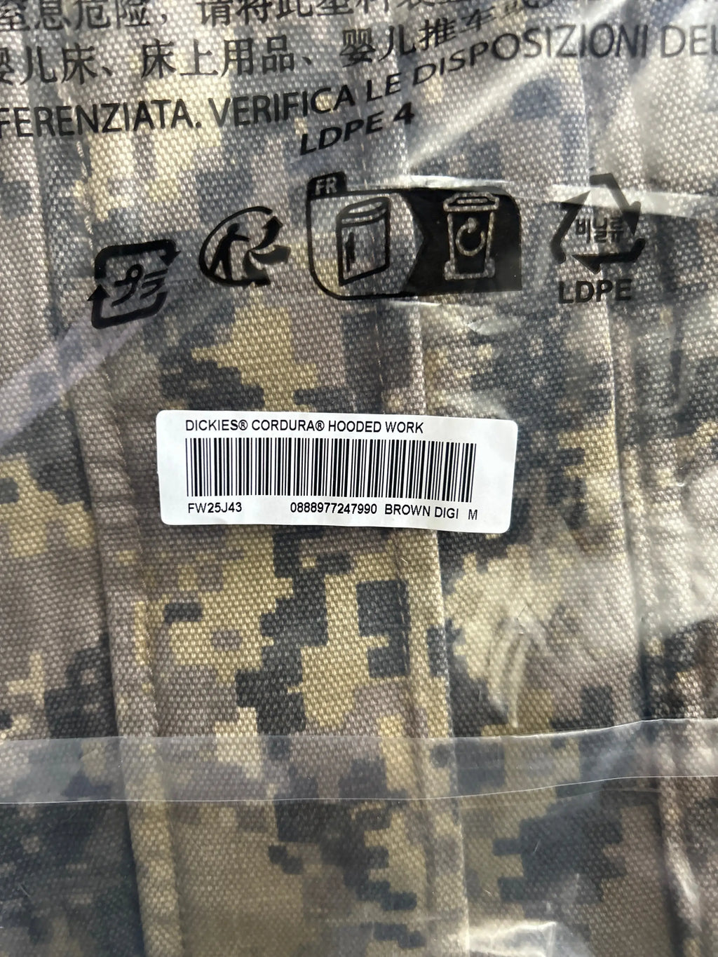 Supreme x Dickies Cordura Hooded Work Jacket Digi Camo Medium