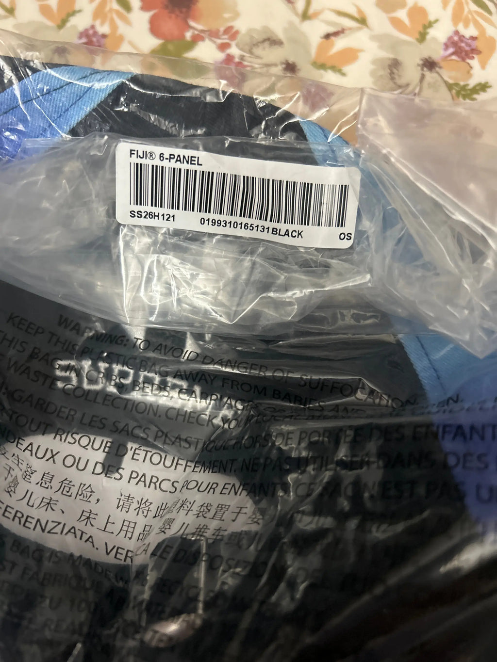 Supreme x Fiji 6-Panel Black