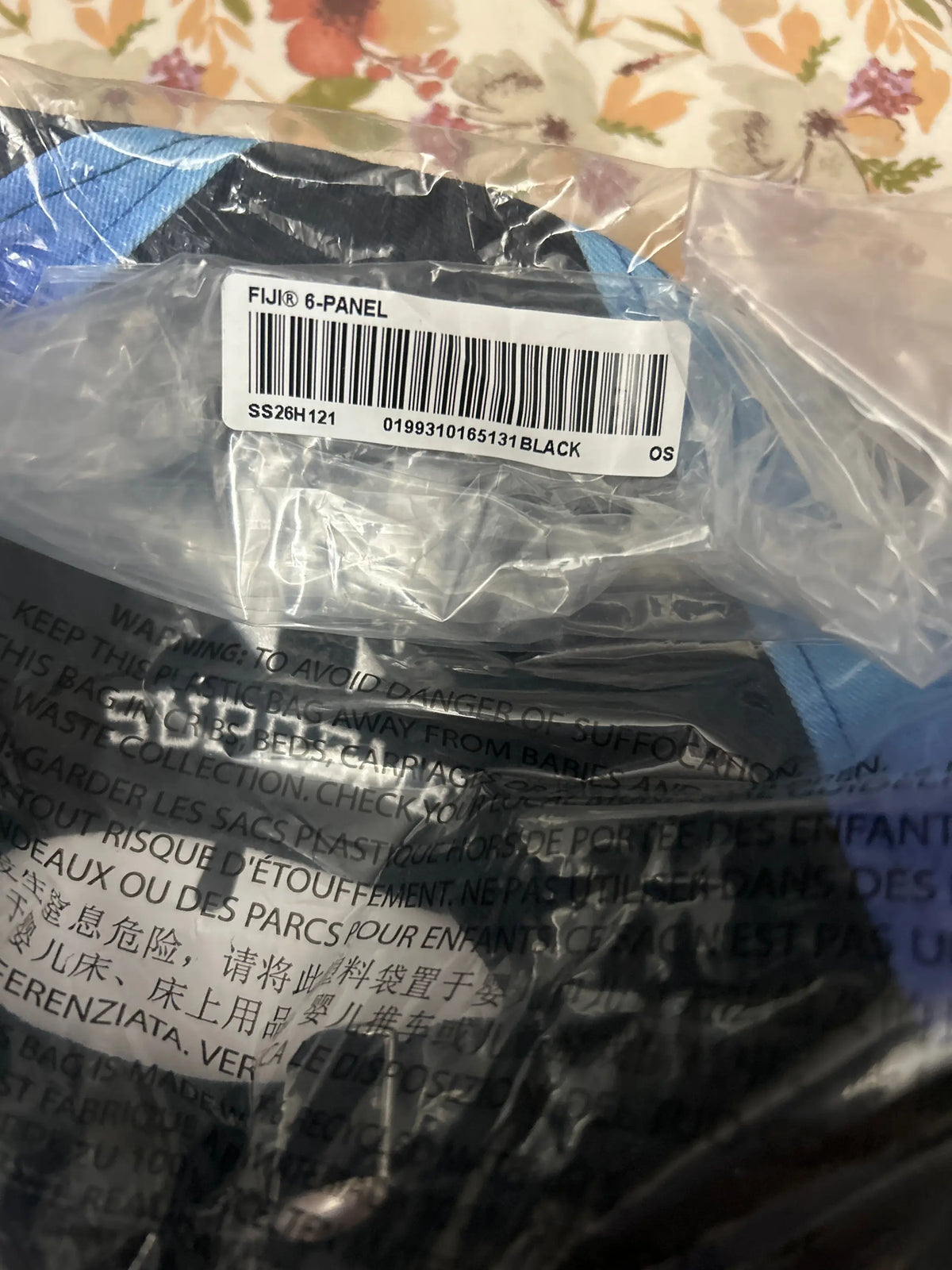 Supreme x Fiji 6-Panel Black