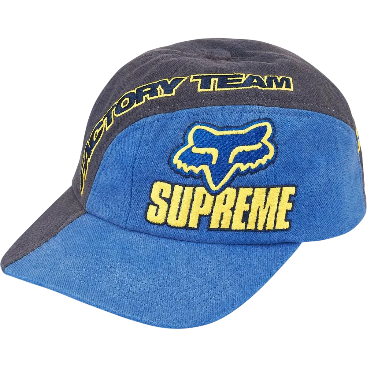 Supreme x Fox Racing 6-Panel Navy - One size