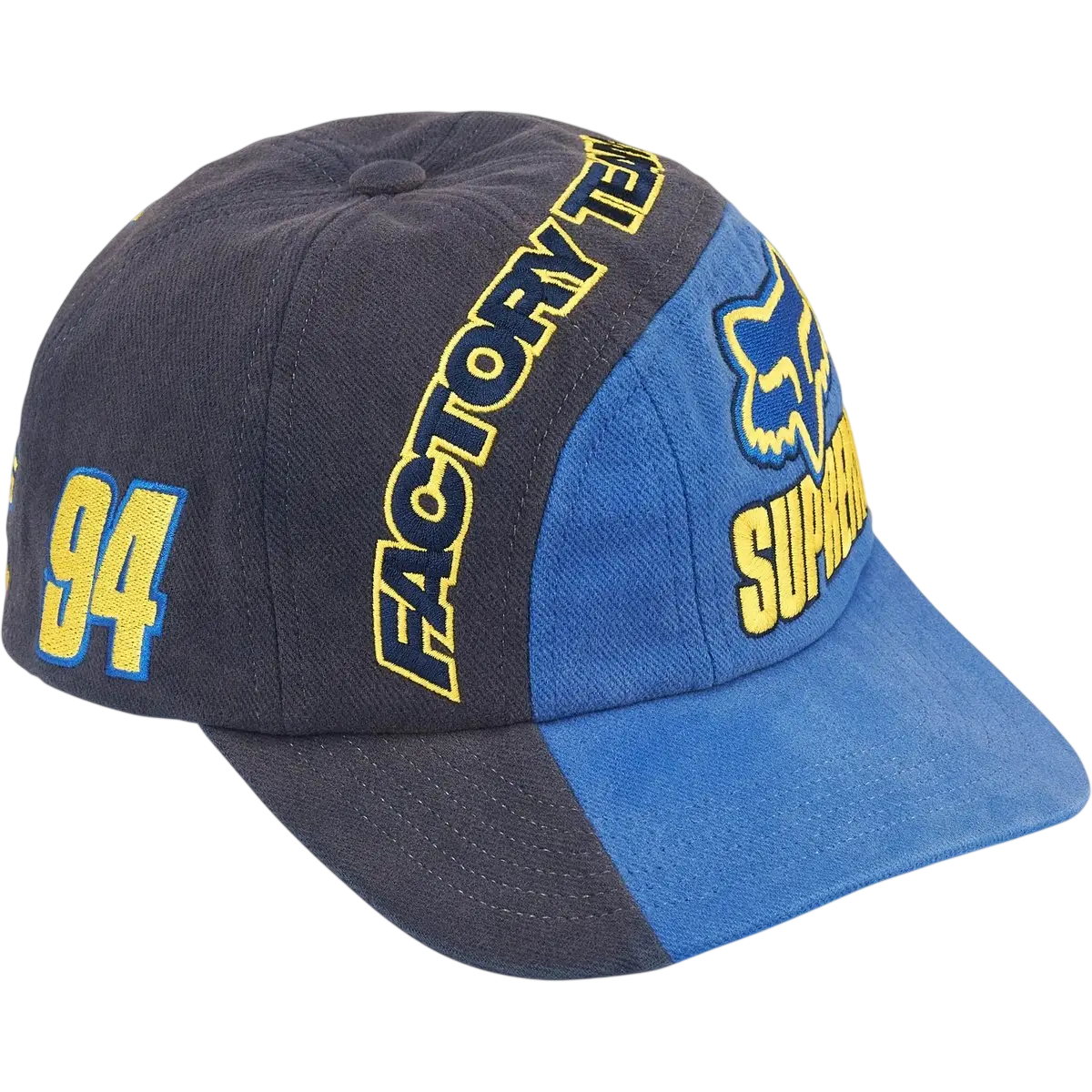 Supreme x Fox Racing 6-Panel Navy - One size