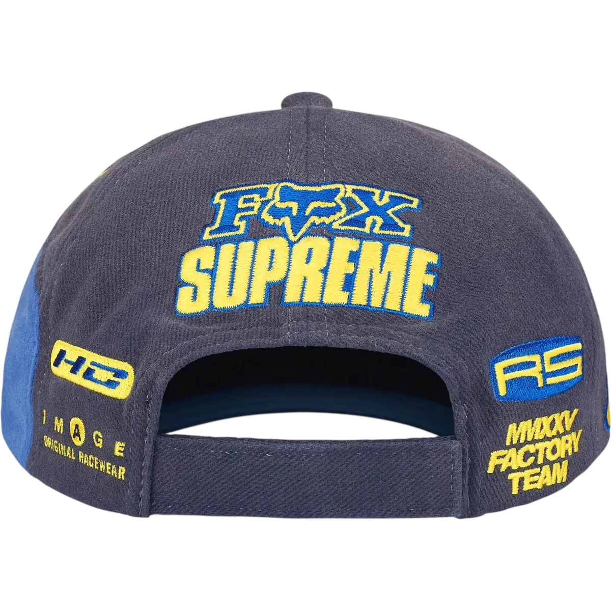 Supreme x Fox Racing 6-Panel Navy - One size