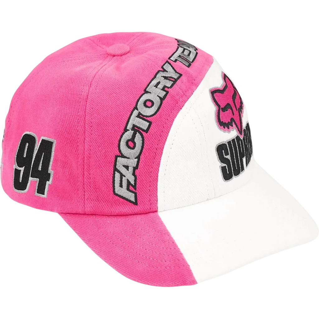 Supreme x Fox Racing 6-Panel White/Pink - One size