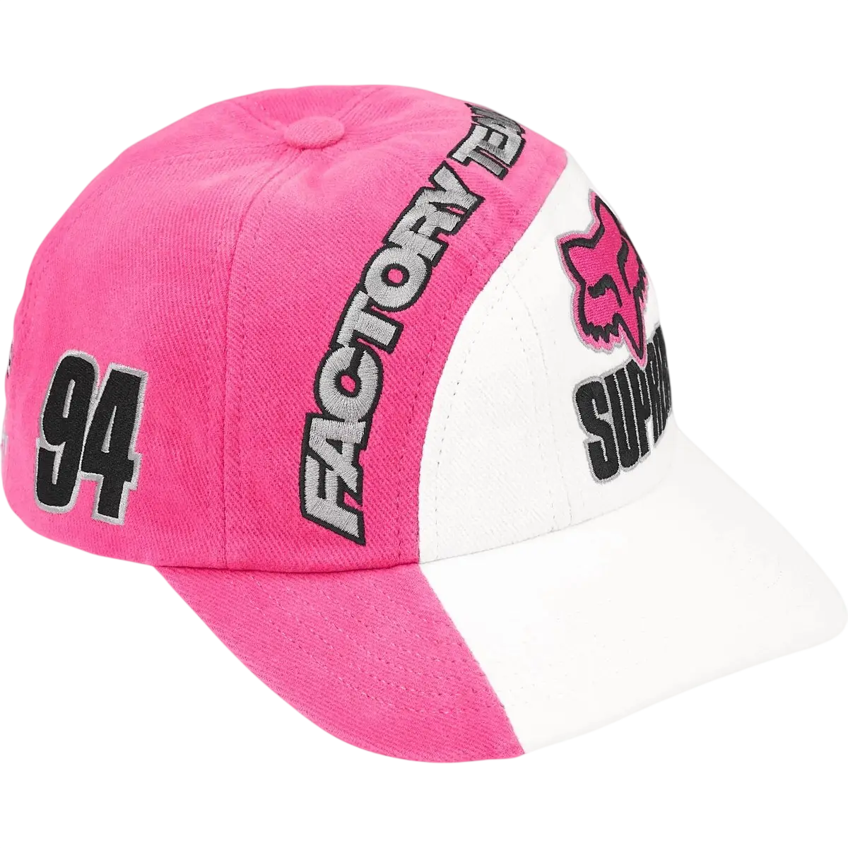 Supreme x Fox Racing 6-Panel White/Pink - One size