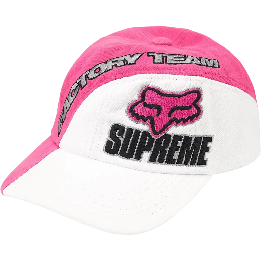 Supreme x Fox Racing 6-Panel White/Pink - One size