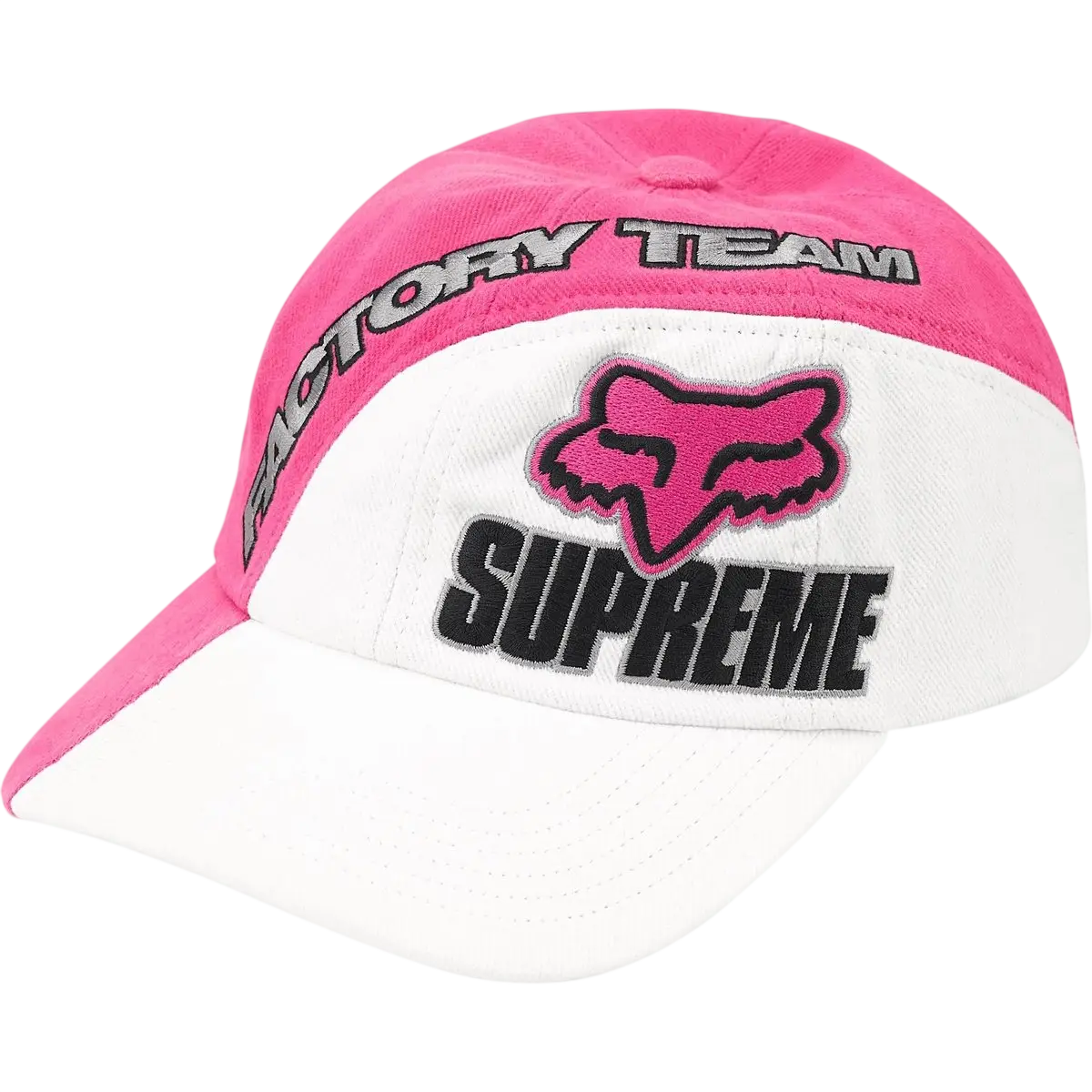 Supreme x Fox Racing 6-Panel White/Pink - One size