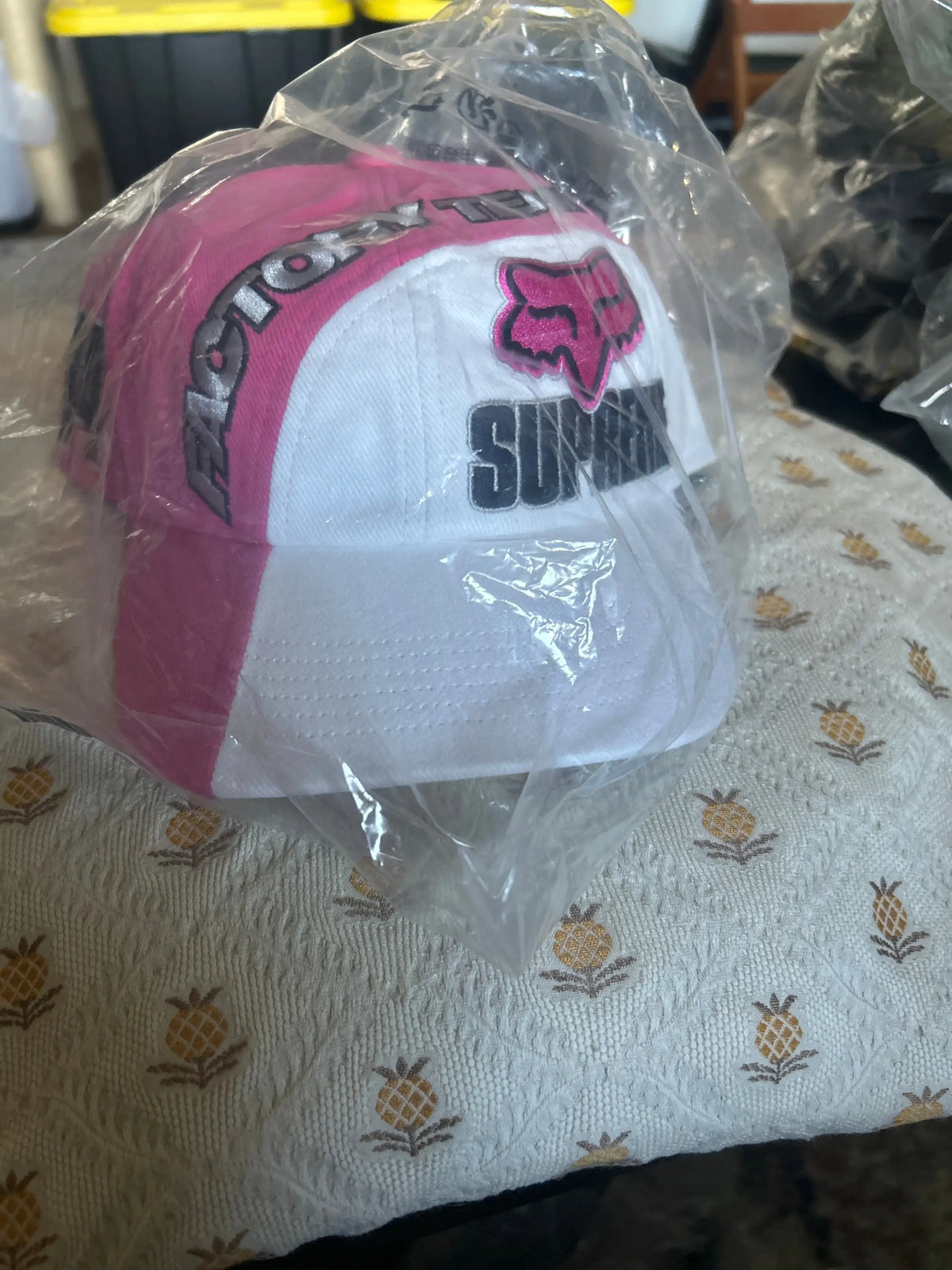 Supreme x Fox Racing 6-Panel White/Pink