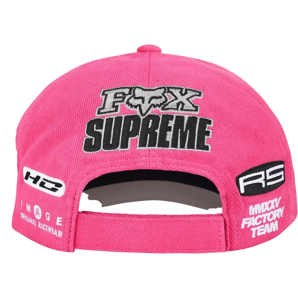 Supreme x Fox Racing 6-Panel White/Pink - One size