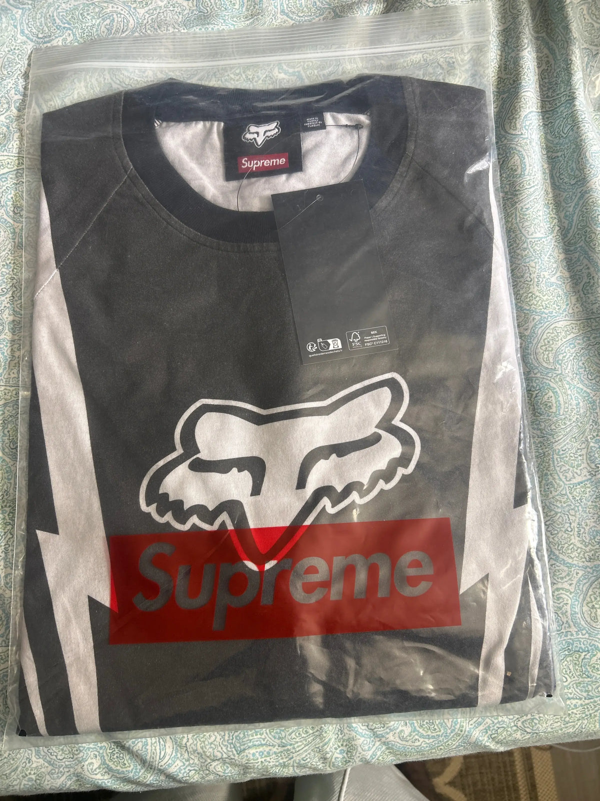 Supreme x Fox Racing Jersey Long Sleeve Black Medium