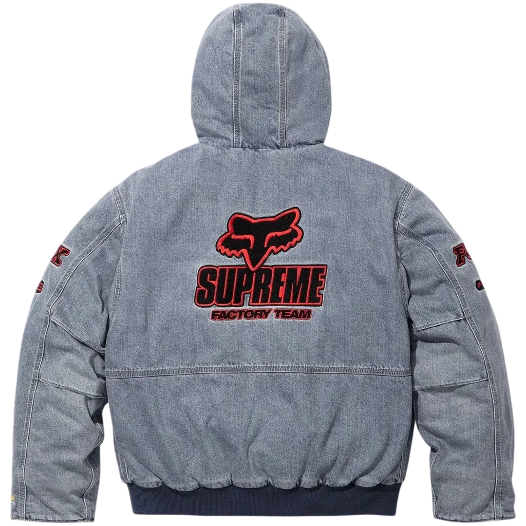 Supreme x Fox Racing Work Denim Jacket Washed Blue - M