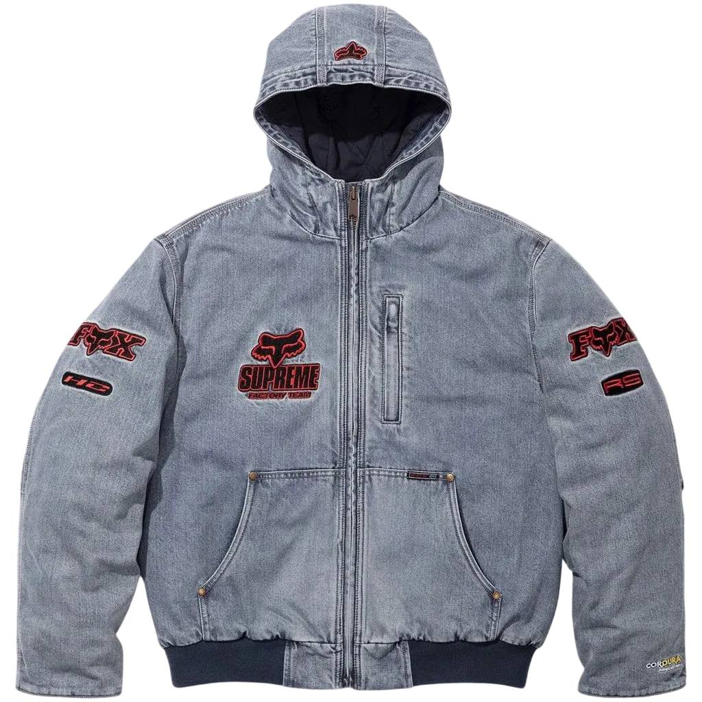 Supreme x Fox Racing Work Denim Jacket Washed Blue - M