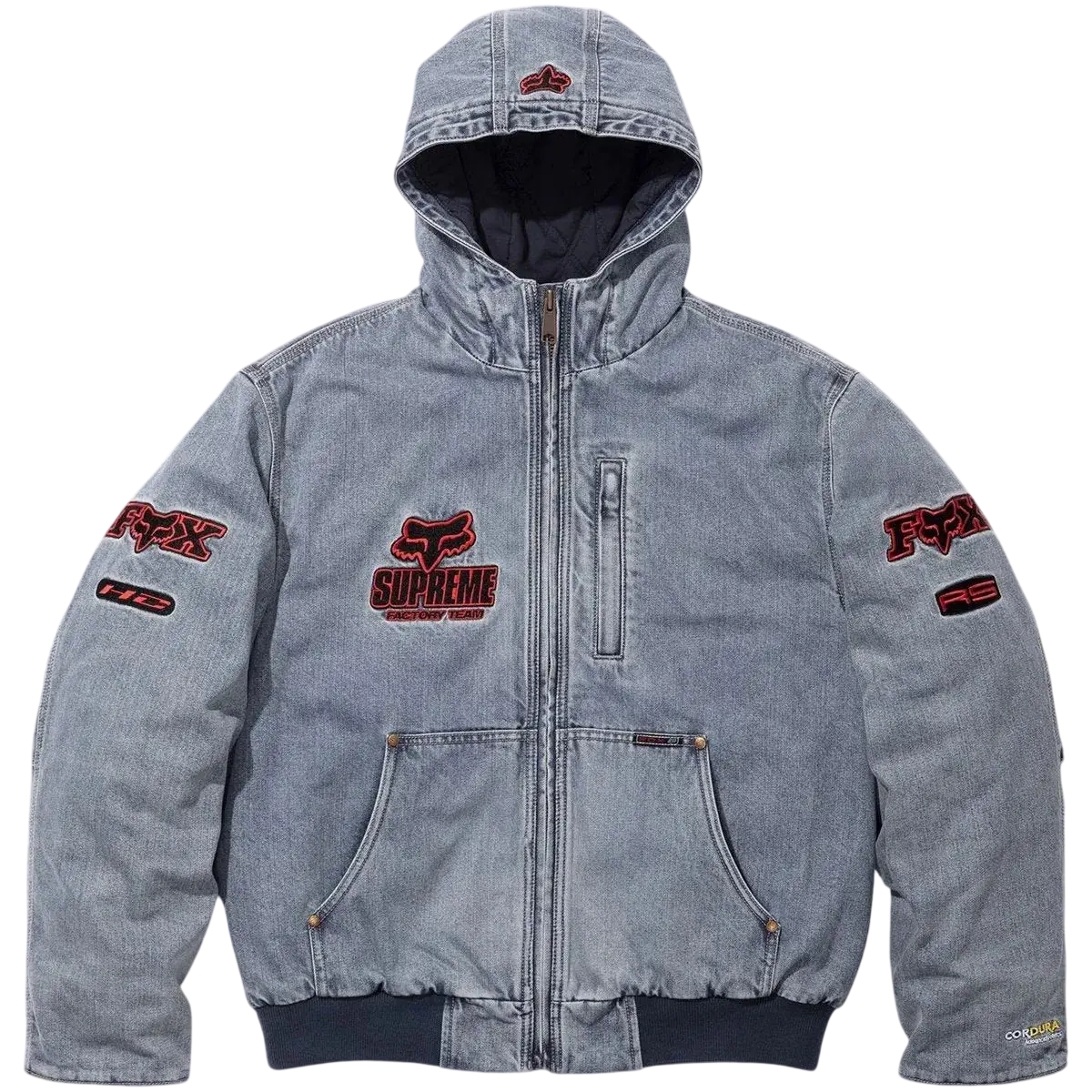 Supreme x Fox Racing Work Denim Jacket Washed Blue - M