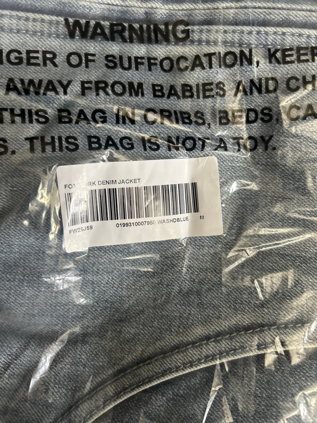 Supreme x Fox Racing Work Denim Jacket Washed Blue Medium