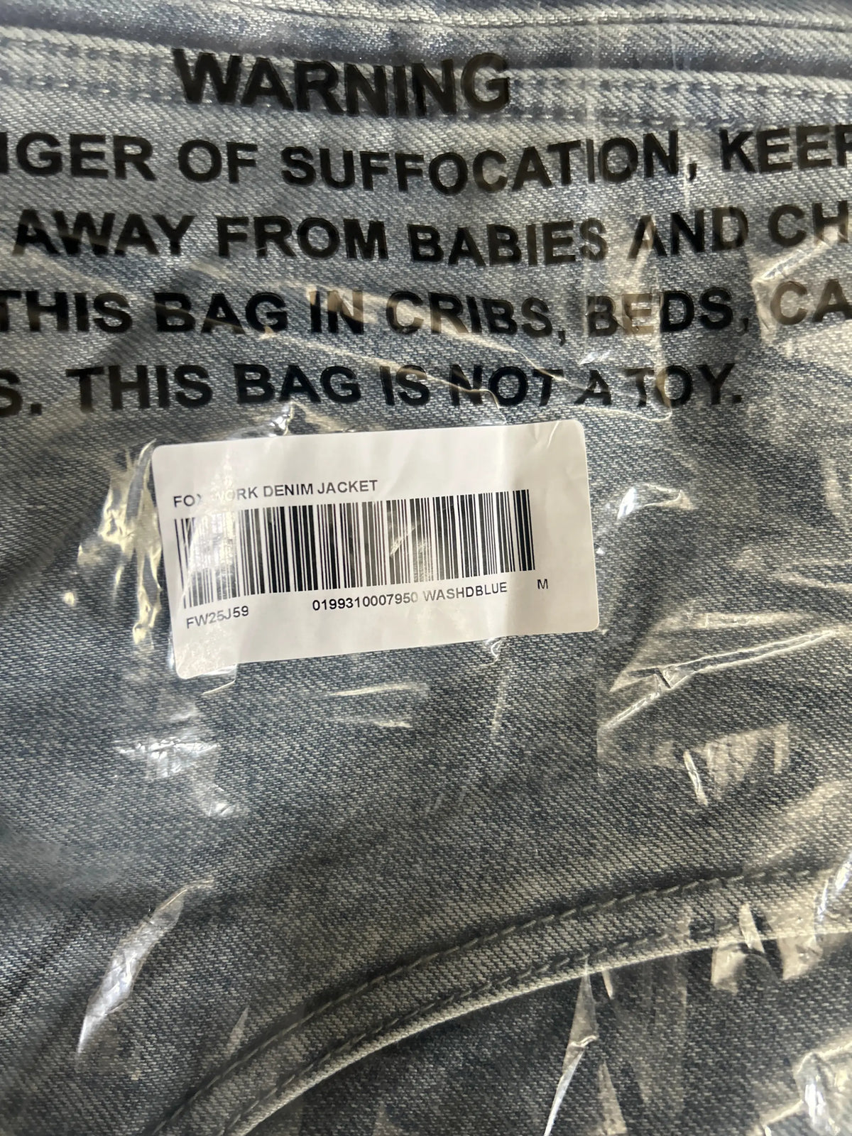 Supreme x Fox Racing Work Denim Jacket Washed Blue Medium