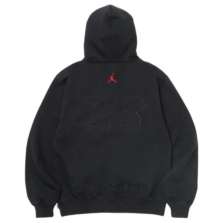 Supreme x Jordan Hooded Zip Up Sweatshirt Black Large