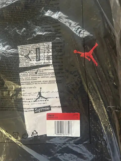 Supreme x Jordan Warm Up Jersey Black Large